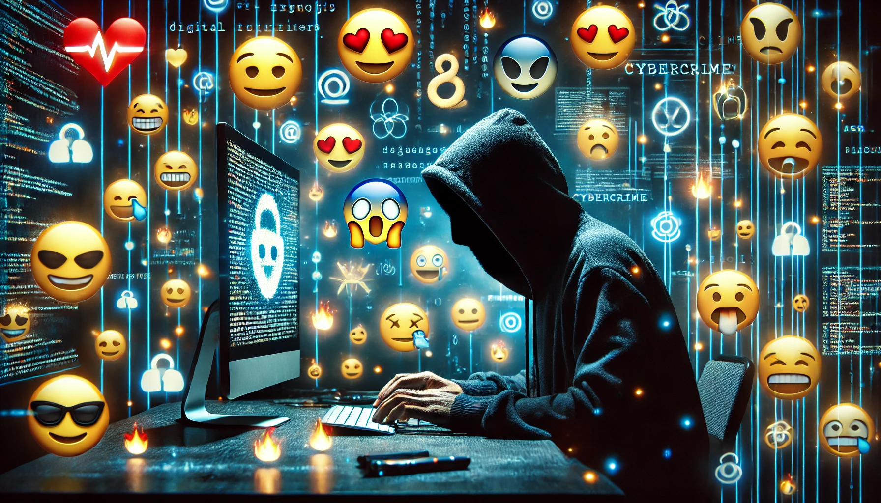 Hackers utilizan emojis maliciosos para infiltrarse en tus datos. Imagen creada con IA.
