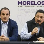 Cuauhtémoc Blanco y el fiscal Uriel Carmona.