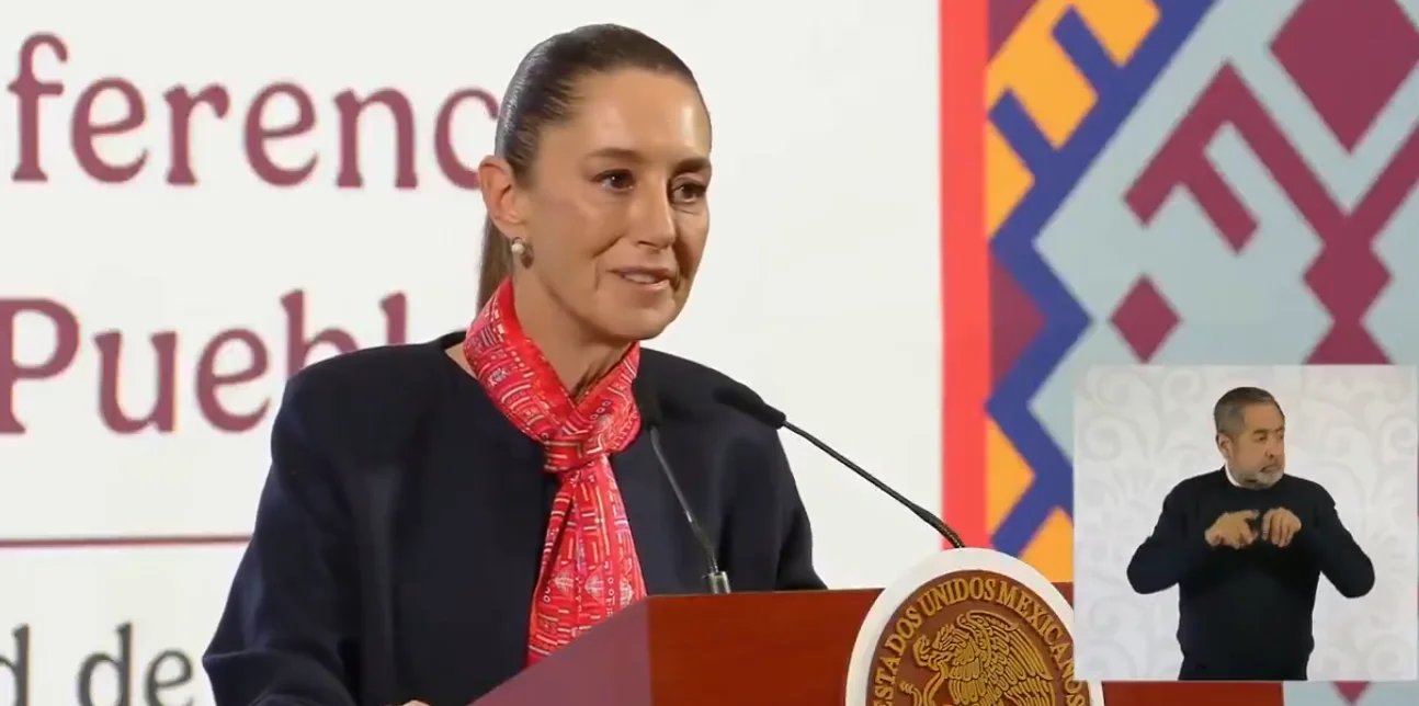 Claudia Sheinbaum en la mañanera.