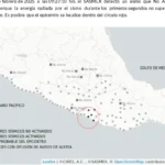 El sitio del epicentro del sismo.