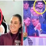 Juan Pablo Penilla con Claudia Sheinbaum y durante un evento con AMLO.