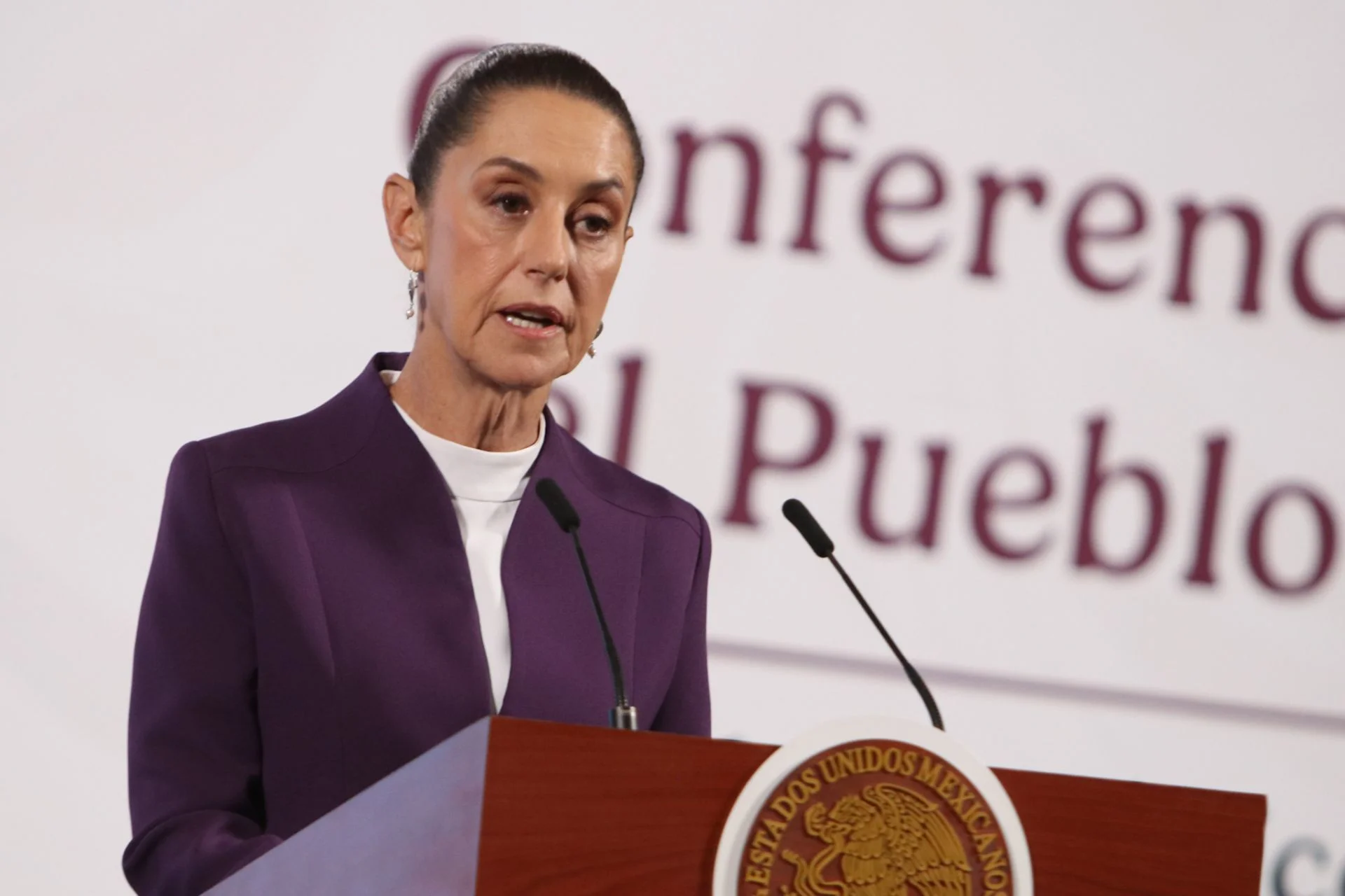 Claudia Sheinbaum en la mañanera.