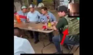 El Barbas durante la reunión.