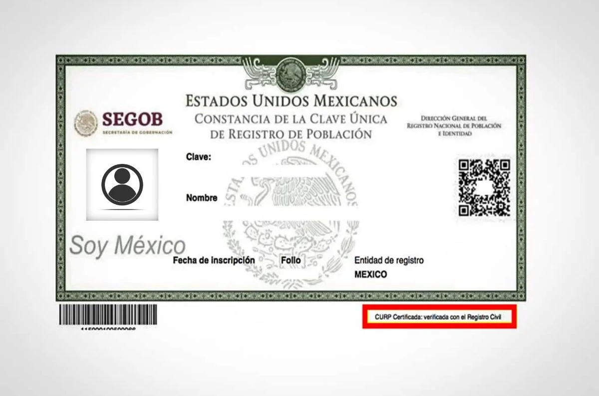 La nueva CURP incluirá foto y huellas dactilares.