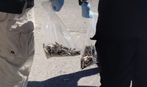 Cientos de casquillos recolectados.