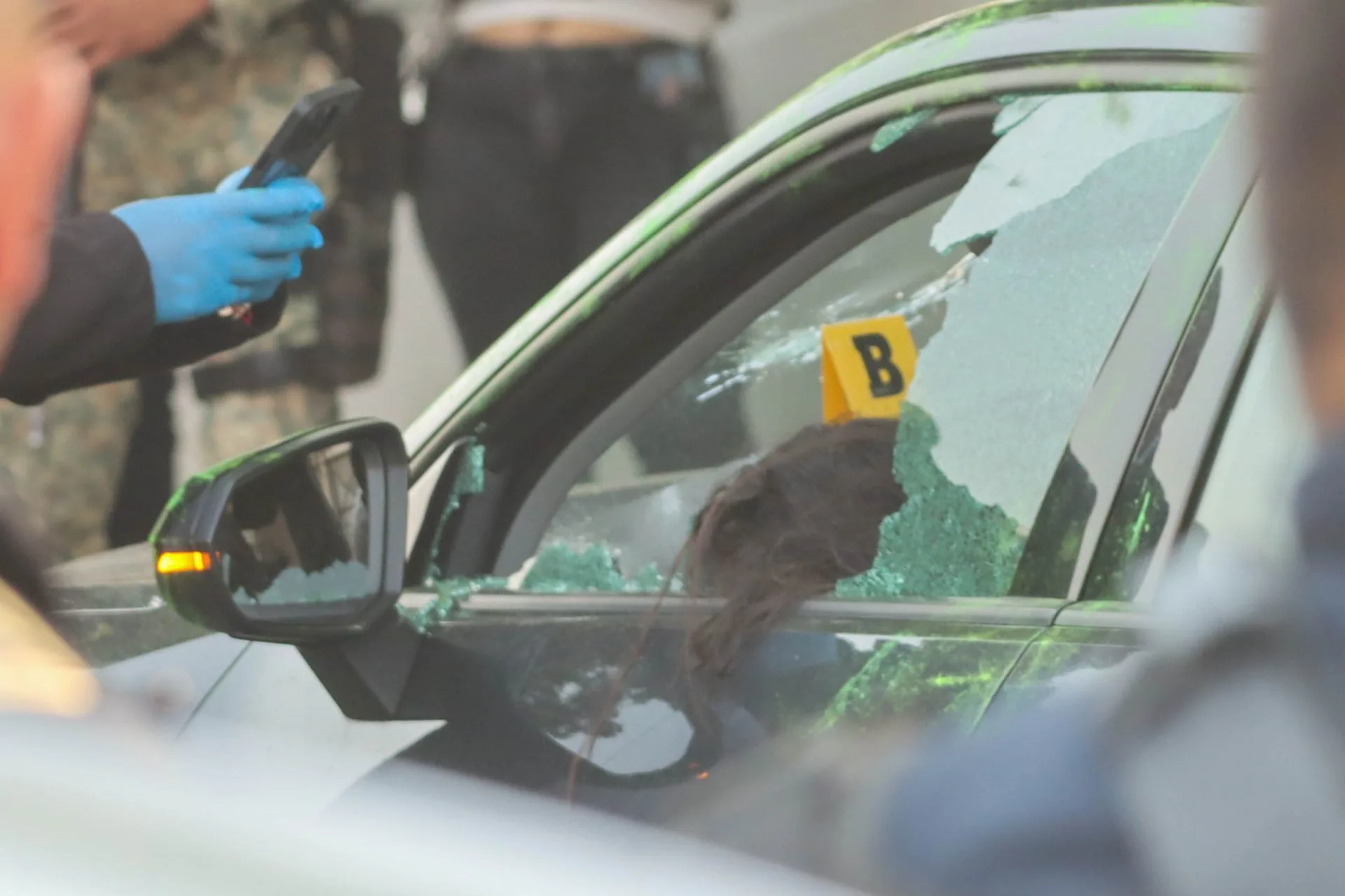 El automóvil que manejaba Ximena Guzmán. (Cuartoscuro)