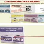 Los acordeones de candidatos tomada por Reforma.