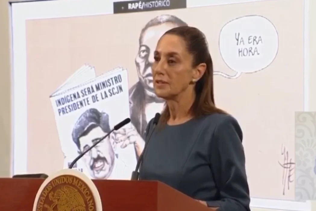 Claudia Sheinbaum en la mañanera.