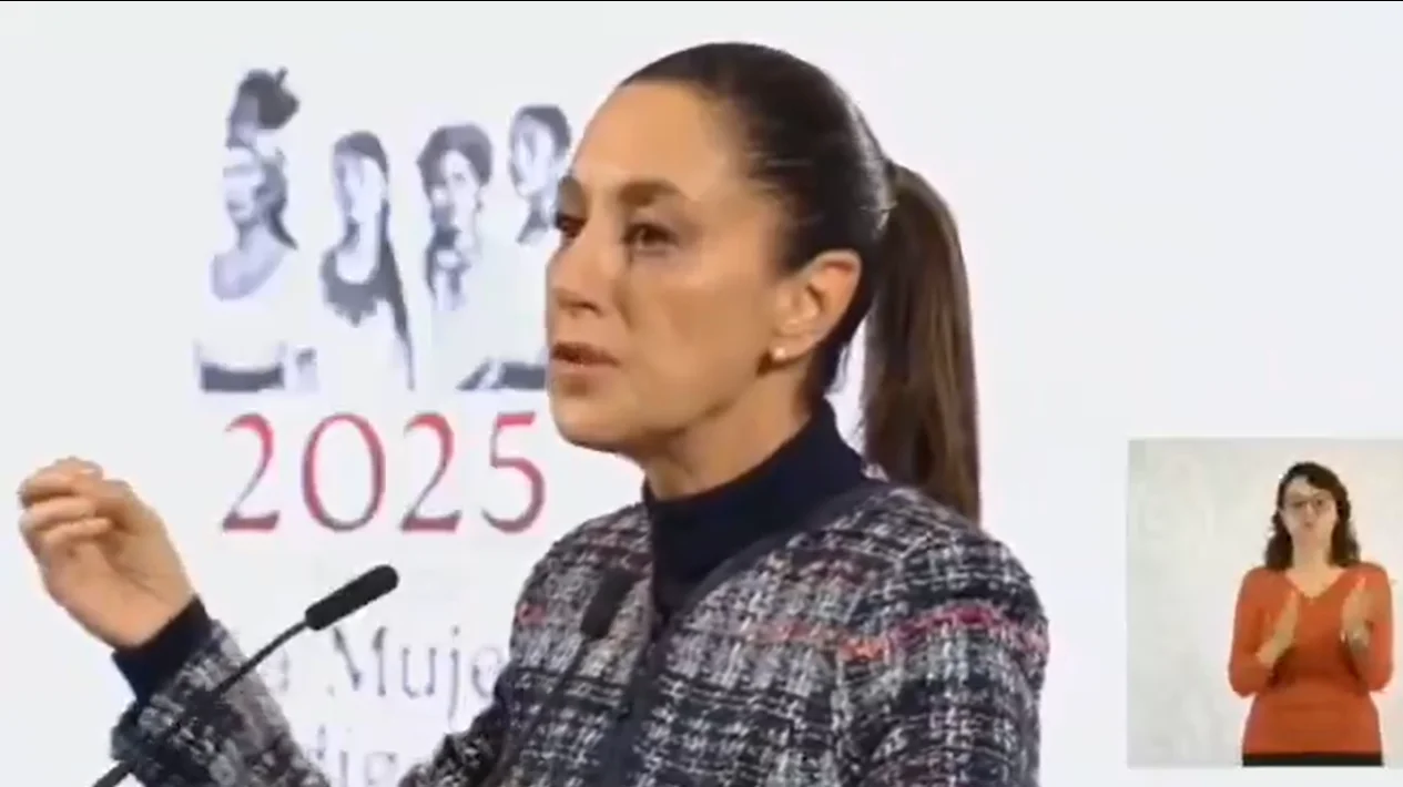 Claudia Sheinbaum en la mañanera.