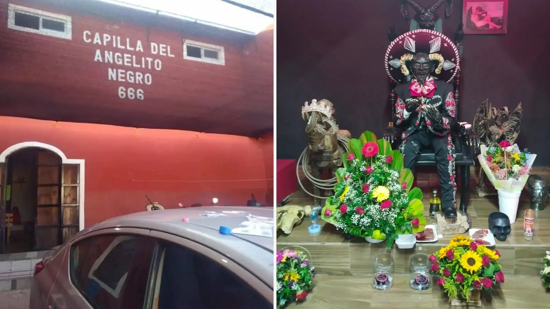 La capilla de la secta satánica.