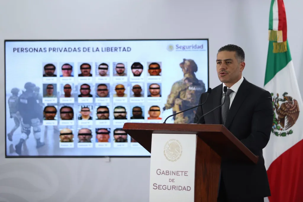 Omar García Harfuch en conferencia de prensa.