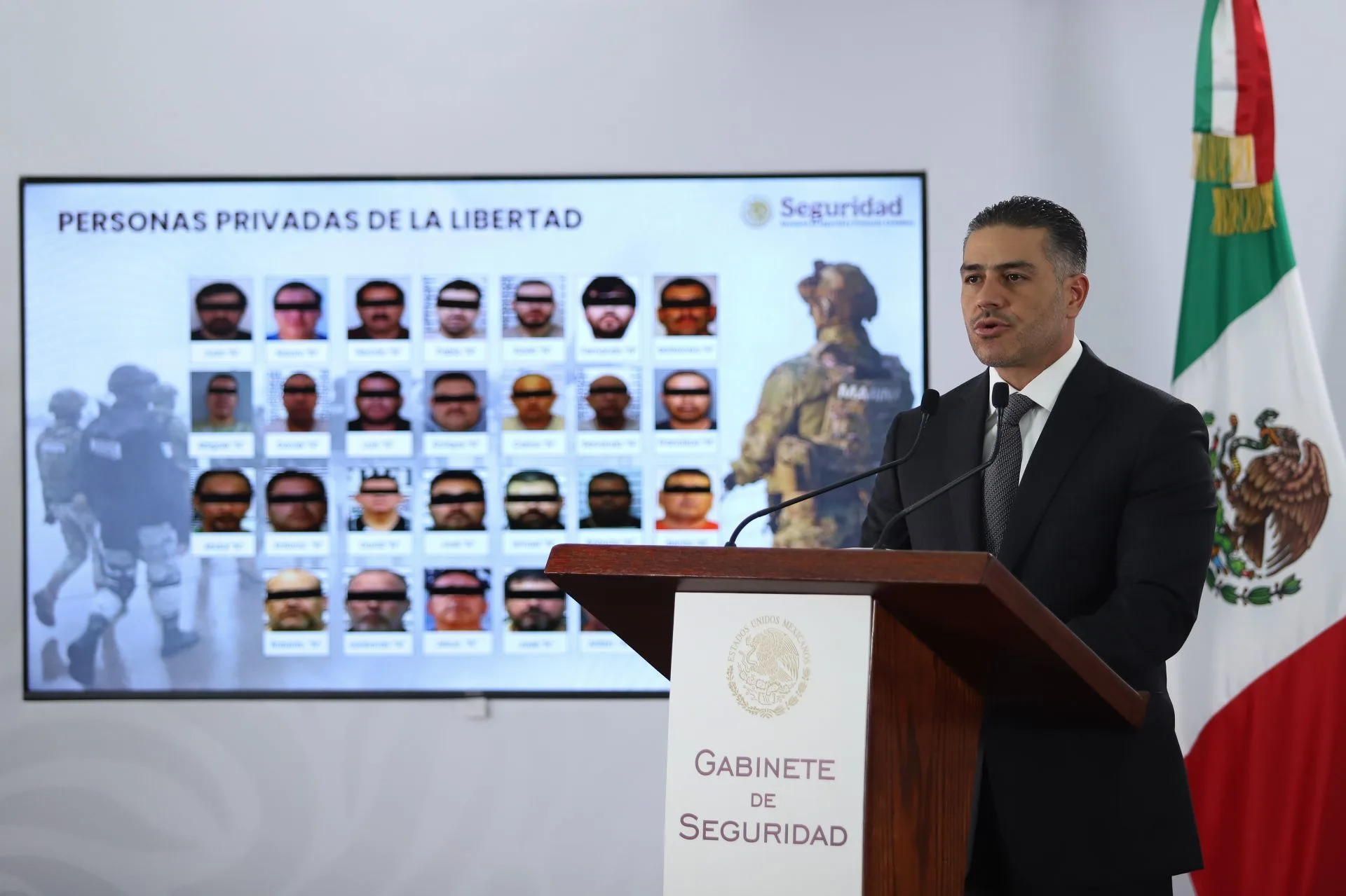 Omar García Harfuch en conferencia de prensa.