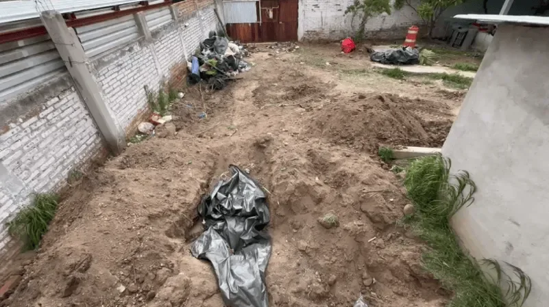 La fosa clandestina en Calera, Irsapuato, Guanajuato.