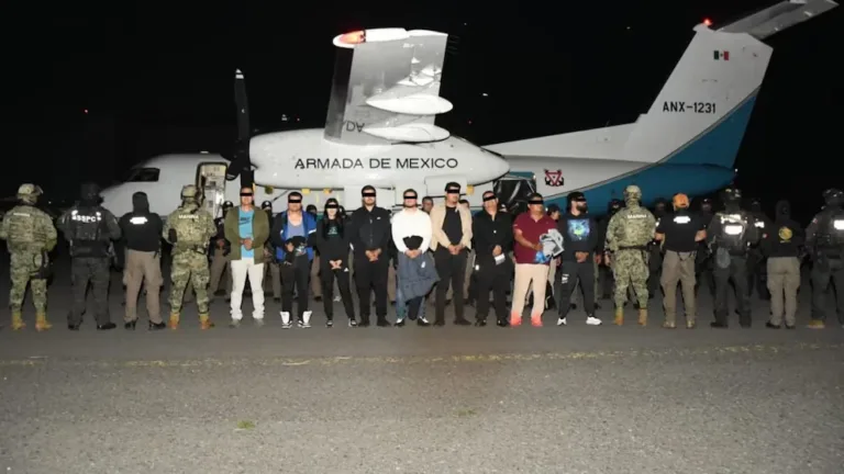 Los detenidos del CJNG tras el operativo en tres estados.