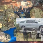 El arsenal hallado del CJNG en Pénjamo.C