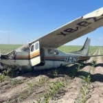 Avioneta se desploma en Reynosa, Tamaulipas.