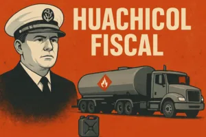 Huachicol fiscal en la Marina. Imagen creada con IA