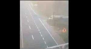 ¿Es el momento exacto de la volcadura de la pipa de gas en Puente de la Concordia?