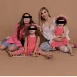 Emma Coronel y sus hijas, que actualmente tienen 14 años.