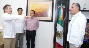 Hernán Bermúdez cuando fue desigando titular de Seguriad por Adán Augusto López.