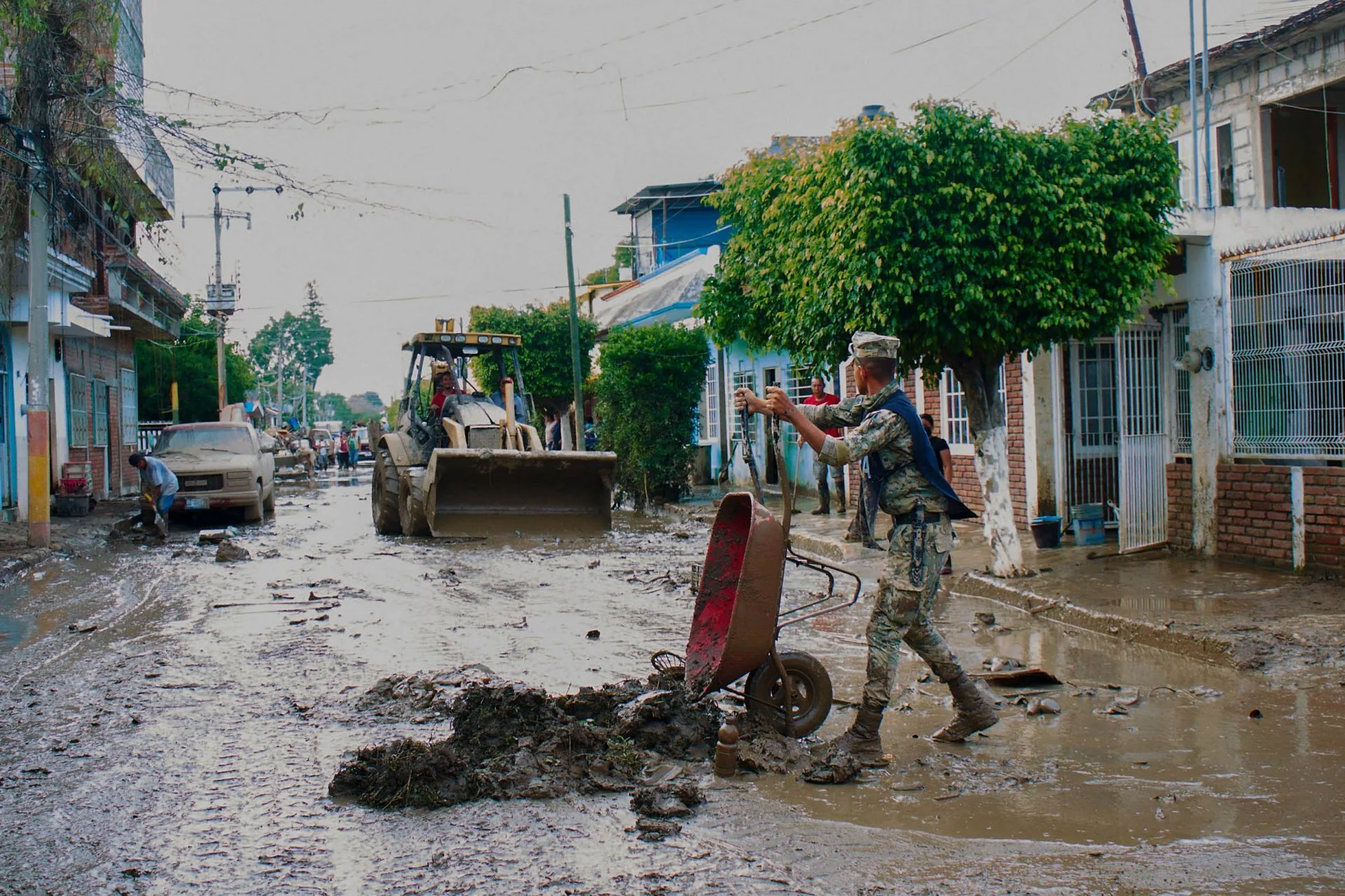 Poza Rica, una de las ciudades más afectadas por las lluvias.