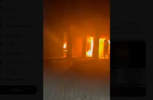 Un rancho quemado en La Higuerita, Culiacán.