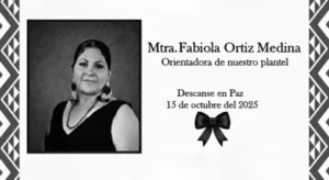 Maestra Fabiola Ortiz Medina.