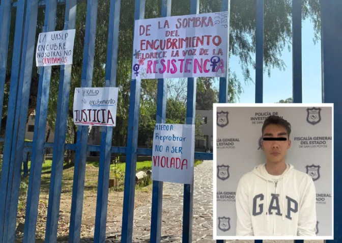 Santiago N, detenido por presunta violación en la UASLP.