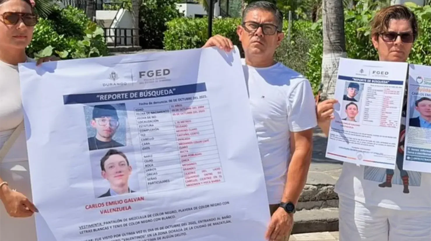 Protestas por la desaparición de Carlos Emilio.