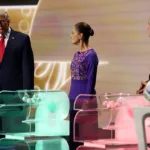Los mandatarios en el sorteo del Mundial 2026.