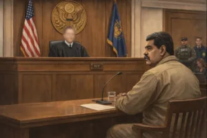 Nicolás Maduro compareció ante Tribunal de Nueva York. (Imagen creada con IA)