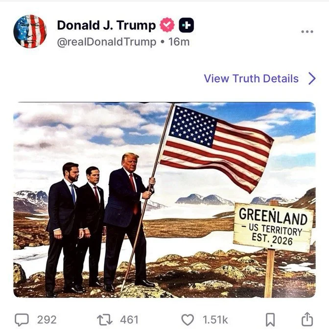 Polémica Imagen publicada por Trump en la red Truth Social.