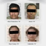 Los implicados en el brutal asesinato.
