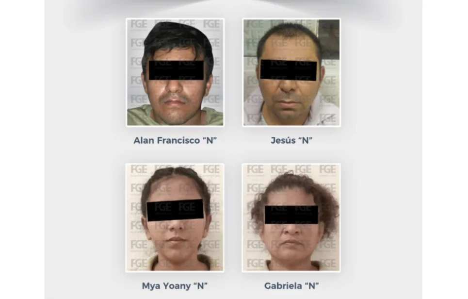 Los implicados en el brutal asesinato.