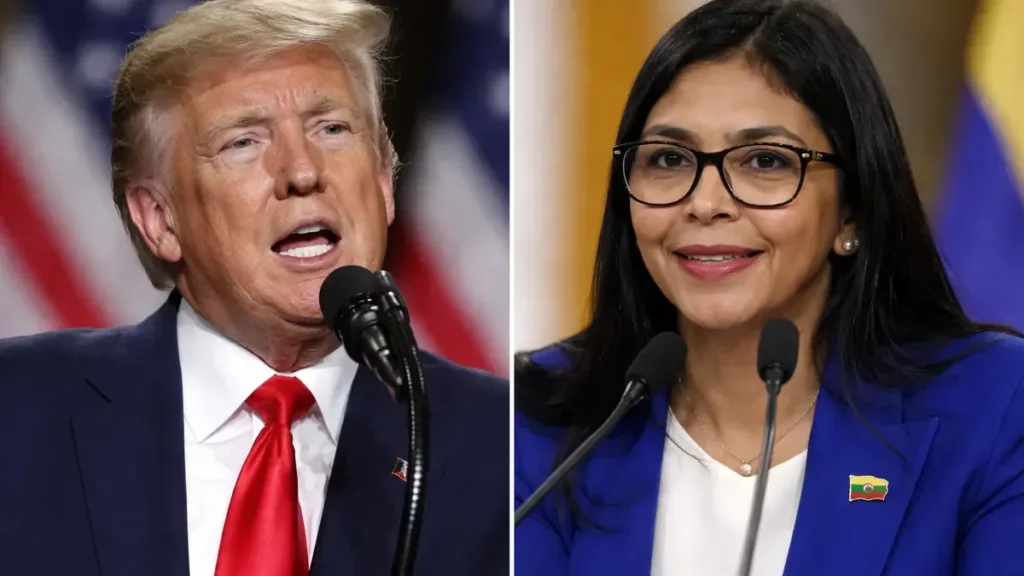 Trump advierte a Delcy Rodríguez.