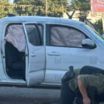 La camioneta que conducía el director de Tránsito de Culiacán.