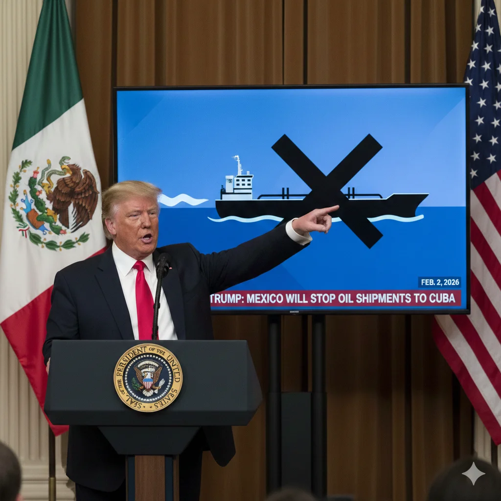 Trump da manotazo sobre la mesa. (Imagen creada con Gemini)