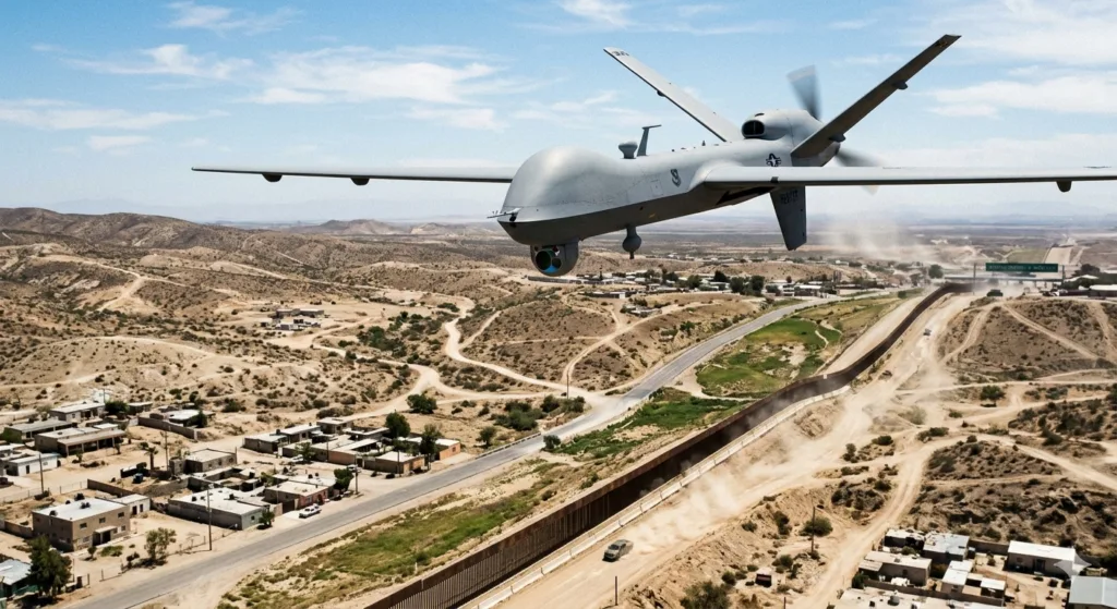 Según The NYT, drones de Estados Unidos localizaron el escondite de El Mencho. (Imagen creada con IA)