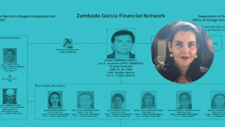 Mónica Zambada Niebla, hijoa de El Mayo, fue detenida y liberada.