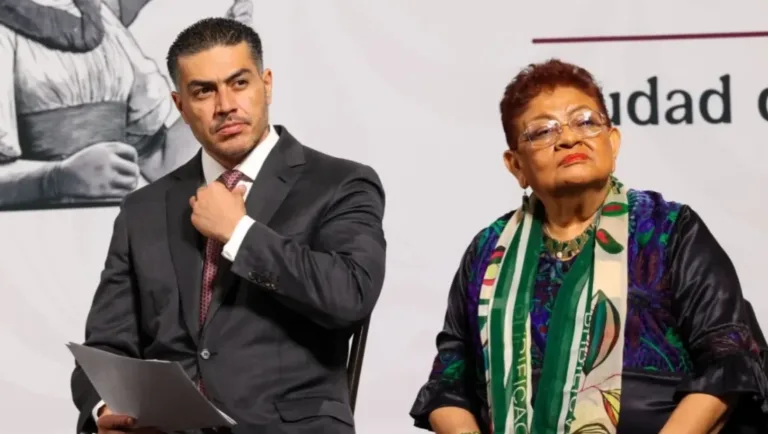 Omar García Harfuch y Ernestina Godoy.
