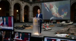 La soberanía como distractor de otras crisis en el país en el discurso de Sheinbaum. (Imagen generado con IA)