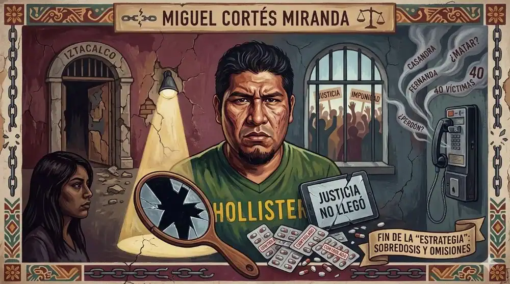 Miguel Cortés Miranda, el femicida que aterrorizó a Iztacalco. (Imagen creada con IA en Gemini)