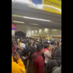 Congestionamiento en algunas estaciones del Metro.