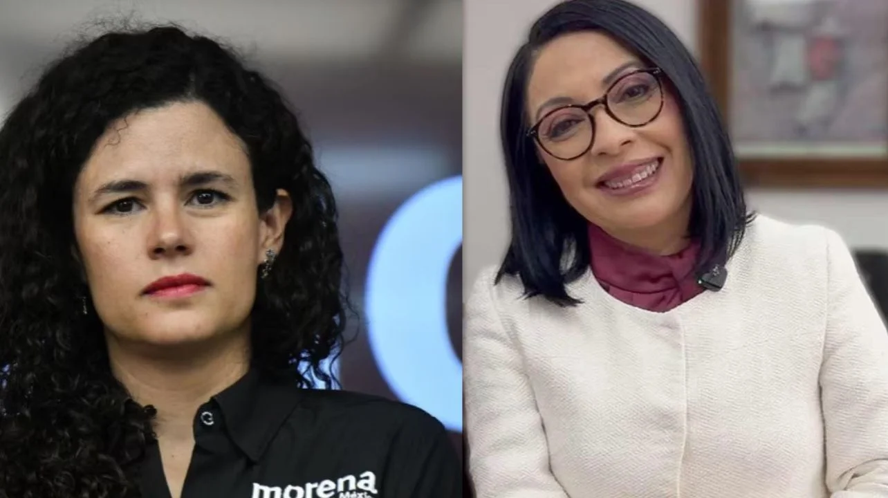 Luisa María Alcalde y Esthela Damían.