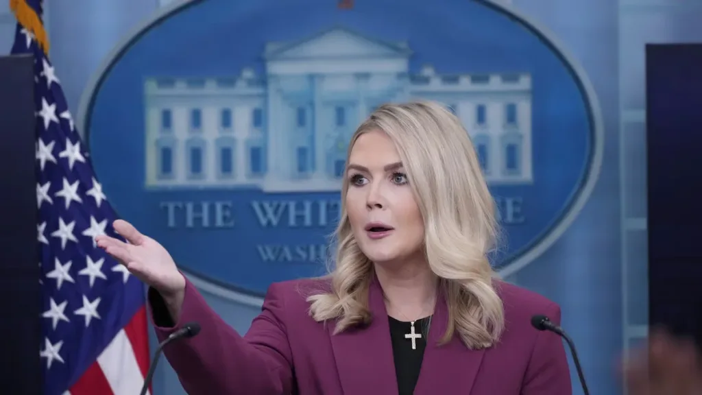 Karoline Leavitt, vocera de la Casa Blanca.