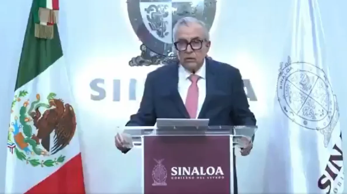Rocha Moya anuncia su solicitud de licencia a la gubernatura de Sinaloa.