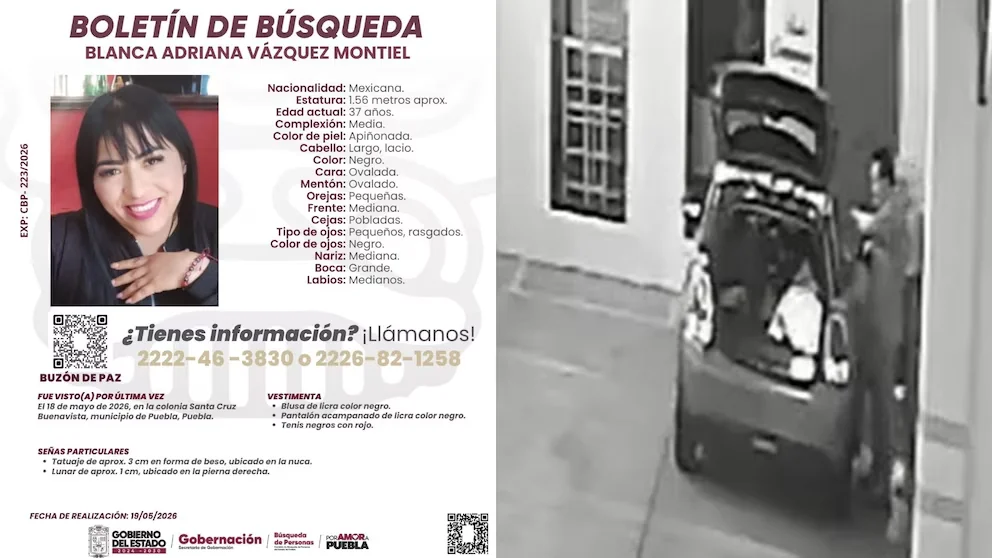 Blanca Adriana Vázquez Montiel se encuentra desaparecida en Puebla.
