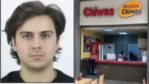 Rodrigo Alarcón Palomares y un restaurante sancionado, llamado "Gorditas Chiwas" como parte de esta red.