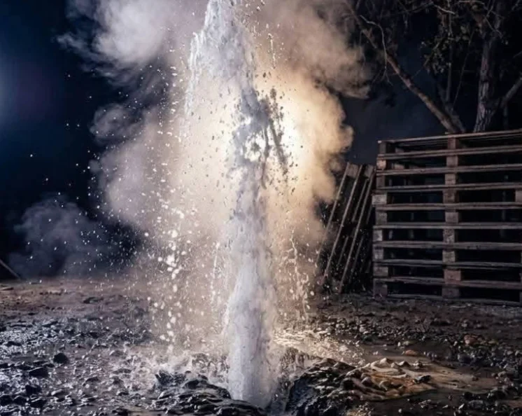 El geiser en Michoacán.