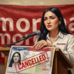 Cancelan la visa a Brighite Granados, líder de Morena en Chihuahua. (Imagen creada con IA en Gemini)